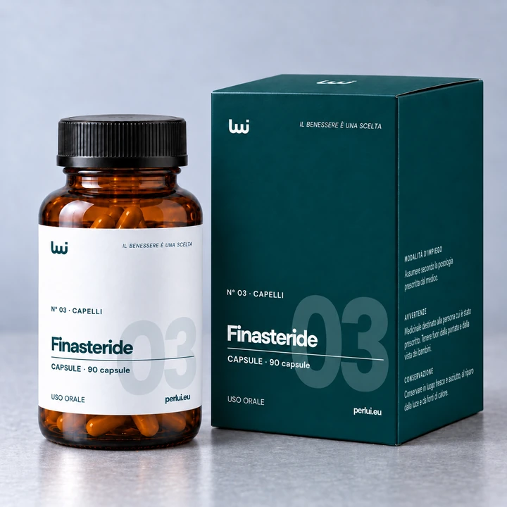 LUI N° 03 · Finasteride, capsule, prodotto e confezione